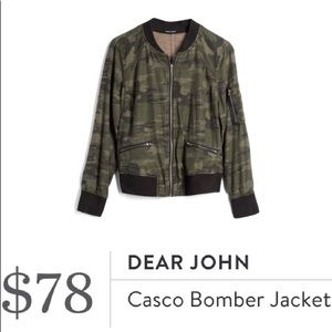 Dear John camo bomber jacket